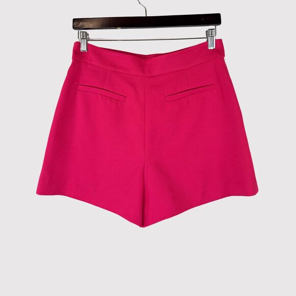 MILLY Womens Shorts Pink Aria Cady Button Tab High Rise Stretch Casual Size 4 - Picture 2 of 9